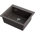 Кухонная мойка Omoikiri Omishima 60 SG Matt Natceramic, врезной монтаж, stone grey матовый 4997545
