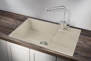 Кухонная мойка Granula 7805, 780x500, накладная, с крылом, кварц, Пирит 7805, ПИРИТ