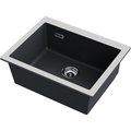 Кухонная мойка Omoikiri Omishima 60-U BL Matt Natceramic, подстольный монтаж, чёрный матовый 4997513