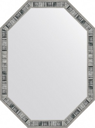 Зеркало Evoform Octagon 59x79, восьмиугольное, в багетной раме, состаренное дерево 50мм BY 7417