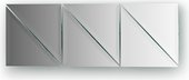 Зеркальная плитка Evoform Refractive с фацетом 10мм, комплект 6шт, треугольник 15х15см, серебро BY 1513
