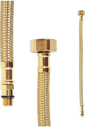 Гибкая подводка смесителя RAV Slezak, M10x1 x G1/2", длина 35см, 1шт, золото IF0012Z