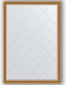 Зеркало Evoform Exclusive-G 1280x1830 с фацетом и гравировкой, в багетной раме 70мм, состаренное золото с плетением BY 4475