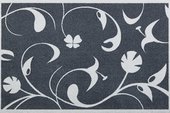 Коврик придверный Golze Contzen Mats Jardin De Plantes 50x78, серые цветы 1700-40-001-041