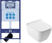 Инсталляция для унитаза Aquatek с унитазом Serel Rita, сиденье soft close, без клавиши и крепежа Set Serel Rita RT26SL INS25