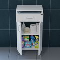 Тумба напольная Санта Стандарт 450x850x305, 2 двери, 1 ящик, белый 301005