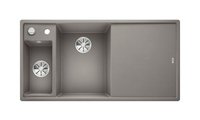 Кухонная мойка Blanco Axia III 6S, клапан-автомат, доска из белого стекла, чаша слева, алюметаллик 524655