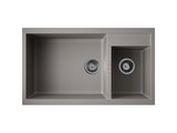 Кухонная мойка Omoikiri Tedori 86-2-LB-GR, две чаши, Tetogranit, серый 4993573