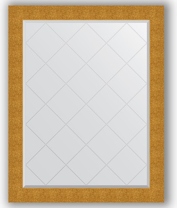 Зеркало Evoform Exclusive-G 960x1210 с гравировкой, в багетной раме 90мм, чеканка золотая BY 4366