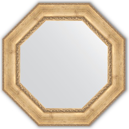 Зеркало Evoform Octagon 830x830 в багетной раме 120мм, состаренное серебро с орнаментом BY 3672