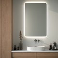 Зеркало с матированием и LED-подсветкой Defesto, 38W, 80x120см, без выключателя, нейтральный белый свет DF 3810