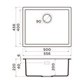 Кухонная мойка Omoikiri Yamakawa 55T-U/I-PL, Tetogranit, платина 4993433