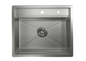 Кухонная мойка Granula Kitchen Space KS-6051, 600x510, накладная, нержавеющая сталь, Сталь матовая 6051, СТАЛЬ МАТОВАЯ