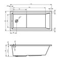 Ванна акриловая Riho Lusso Plus 170x80 B006001005