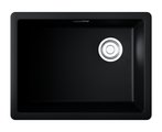 Кухонная мойка Omoikiri Kata 56-U/I Side BL, Artgranit, со смещённым сливом, чёрный 4997583