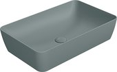 Раковина GSI Nubes 600, накладная, прямоугольная, Agave matt агава матовый 903604