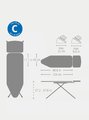 Гладильная доска Brabantia 124x45см C, с подставкой для паровой системы, Denim Grey Джинсовый серый 236143