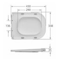 Крышка-сиденье для унитаза Aquatek Optima Square (для AQ4411-00, AQ4451-00), микролифт, быстросъёмное, белый AQ4001-00