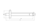 Держатель верхнего душа AQUAme Siena, 200мм, потолочный, хром AQM8703CR