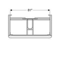 Шкафчик под раковину Geberit Smyle Square с двумя выдвижными ящиками, 90см, песчаный глянец 500.354.JL.1