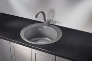Кухонная мойка Granula Standart 4802, d480, круглая, кварц, Графит 4802, ГРАФИТ