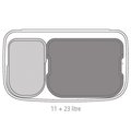 Мусорный бак Brabantia Touch Bin Bo, 11/23л, двухсекционный, минерально-серый 127243