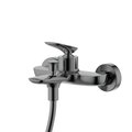 Смеситель для ванны AQUAme Como, душевой набор 3jet, gun metal AQM6512GM