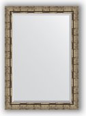 Зеркало Evoform Exclusive 730x1030 с фацетом, в багетной раме 73мм, серебрянный бамбук BY 1196