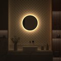 Зеркало с окантовкой Defesto Aura d50, LED подсветка, ИК-выключатель, тёплый белый свет DF 2992R