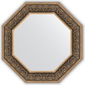 Зеркало Evoform Octagon 694x694 в багетной раме 101мм, вензель серебряный BY 3842