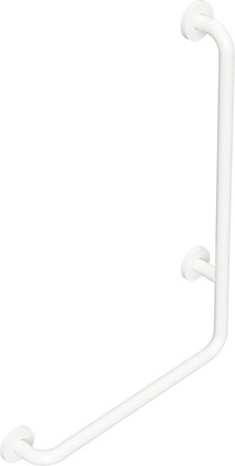 Поручень для душа Bemeta Help 890, настенный, правый, с крышками, белый 301122043