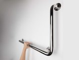 Поручень настенный Aquatek 600x600, Г-образный, левый, хром POR-0000008