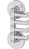 Крючок для ванной Ellux, поворотный, четверной, хром ELE 004