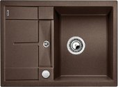 Кухонная мойка оборачиваемая с крылом, с клапаном-автоматом, гранит, кофе Blanco METRA 45 S Compact 519581