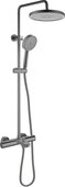 Душевая система Aquatek Вега 260, термостат для ванны, ручная лейка 3jet, оружейная сталь AQ2043BGM