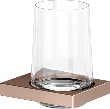 Держатель стакана Keuco Edition 11, в комплекте с хрустальным стаканом, красное золото шлифованное 11150 299000