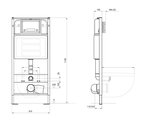 Инсталляция для подвесного унитаза Aquatek PRO 51 1130x530x100мм, +звукоизоляционная прокладка INS-0000025