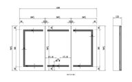 Шкаф зеркало для ванной Aquatek круговая подсветка, 1200x700x133 AQ7124-MLC