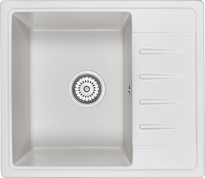 Кухонная мойка Granula Standart 5803, 580x500, кварц, Белый 5803, БЕЛЫЙ
