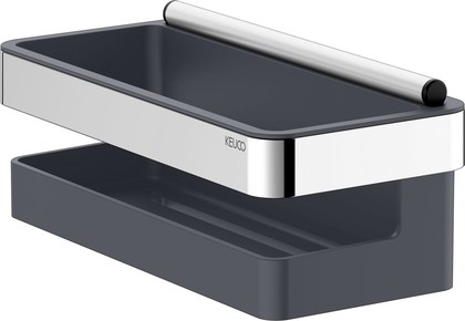 Корзинка для душа Keuco Collection Moll, встроенный стеклоочиститель, хром/ антрацит 12759 010001