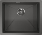 Кухонная мойка Granula 5445U, 540x450, универсальный монтаж, нержавеющая сталь, Графит матовый 5445U, ГРАФИТ МАТОВЫЙ