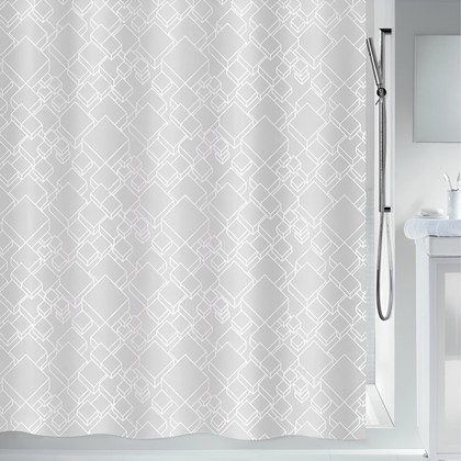 Штора для ванной комнаты Spirella Peer, 180x200см, текстиль, белый 1020618