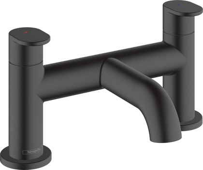 Смеситель на край ванны Hansgrohe Vernis Blend на 2 отверстия, матовый чёрный 71442670