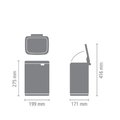 Мусорный бак Brabantia Bo 4л, минерально-графитовый 233708