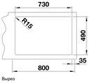 Кухонная мойка Blanco Andano 700-IF/A, клапан-автомат PushControl, полированная сталь 525246