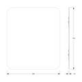 Зеркало прямоугольное Evoform Colora 600x700, с чёрной окантовкой BY 0436