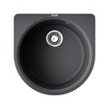 Кухонная мойка Omoikiri Akegata 51-BL, полукруглая, Artgranite, чёрный 4993758