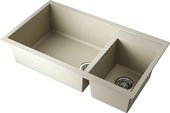 Кухонная мойка Omoikiri Tedori 86-2-LB-BE, две чаши, Tetogranit, ваниль 4993933