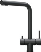 Смеситель кухонный Granula Kitchen Space KS-7011, с подключением к фильтру для питьевой воды, Чёрный матовый 7011, ЧЕРНЫЙ МАТОВЫЙ