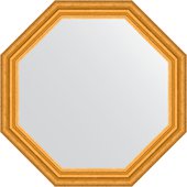 Зеркало Evoform Octagon 670x670 в багетной раме 67мм, состаренное золото BY 3996